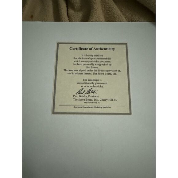 Jim Brown Autographed Original Photo Cleveland Browns with COA - Picture 2 of 2